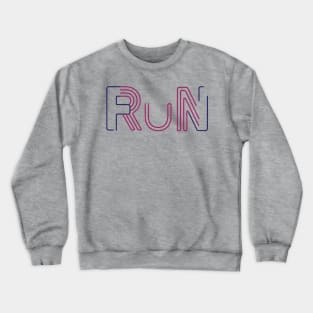 Fun Run Typography Linework Crewneck Sweatshirt